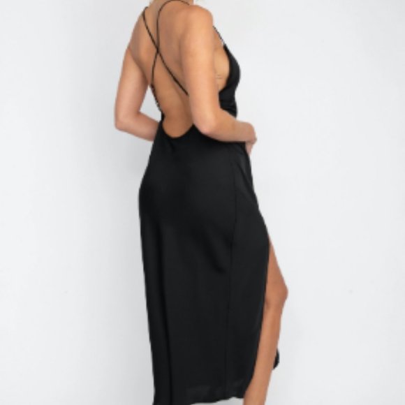 HARPER MIDI DRESS IN BLACK / MEDIUM/ RESA - Picture 3 of 8